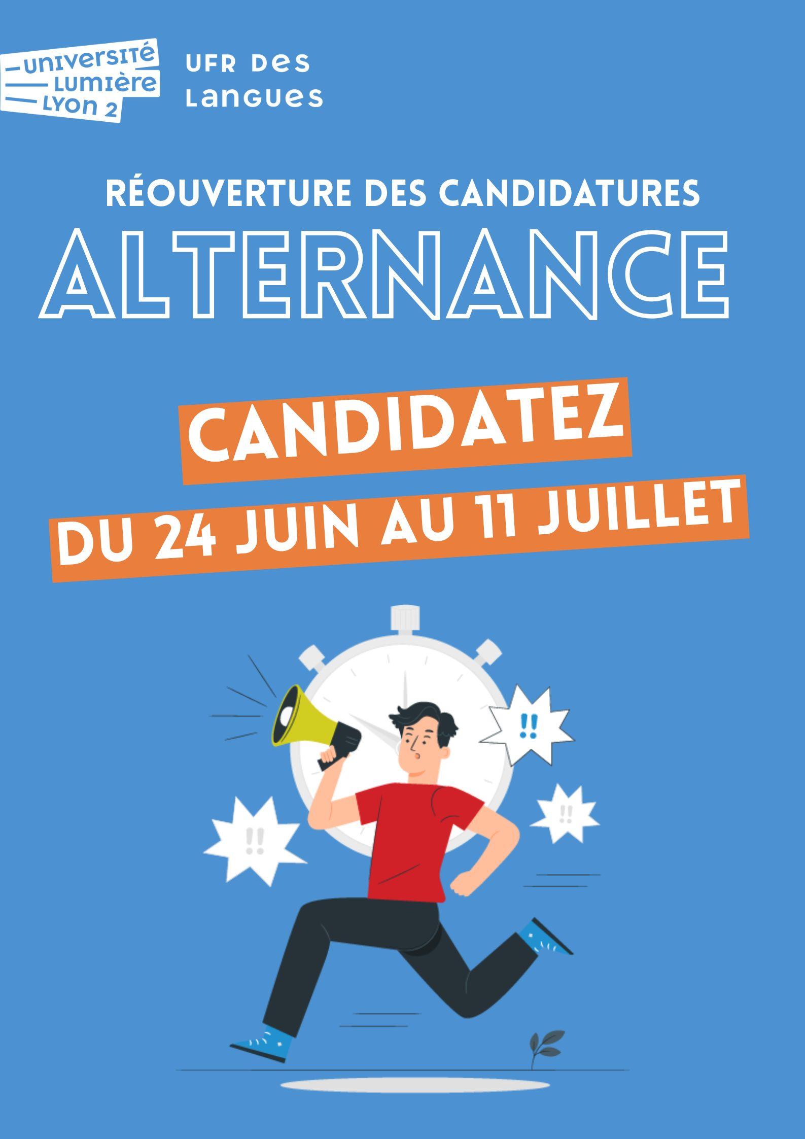 réouverture des candidatures en alternance
